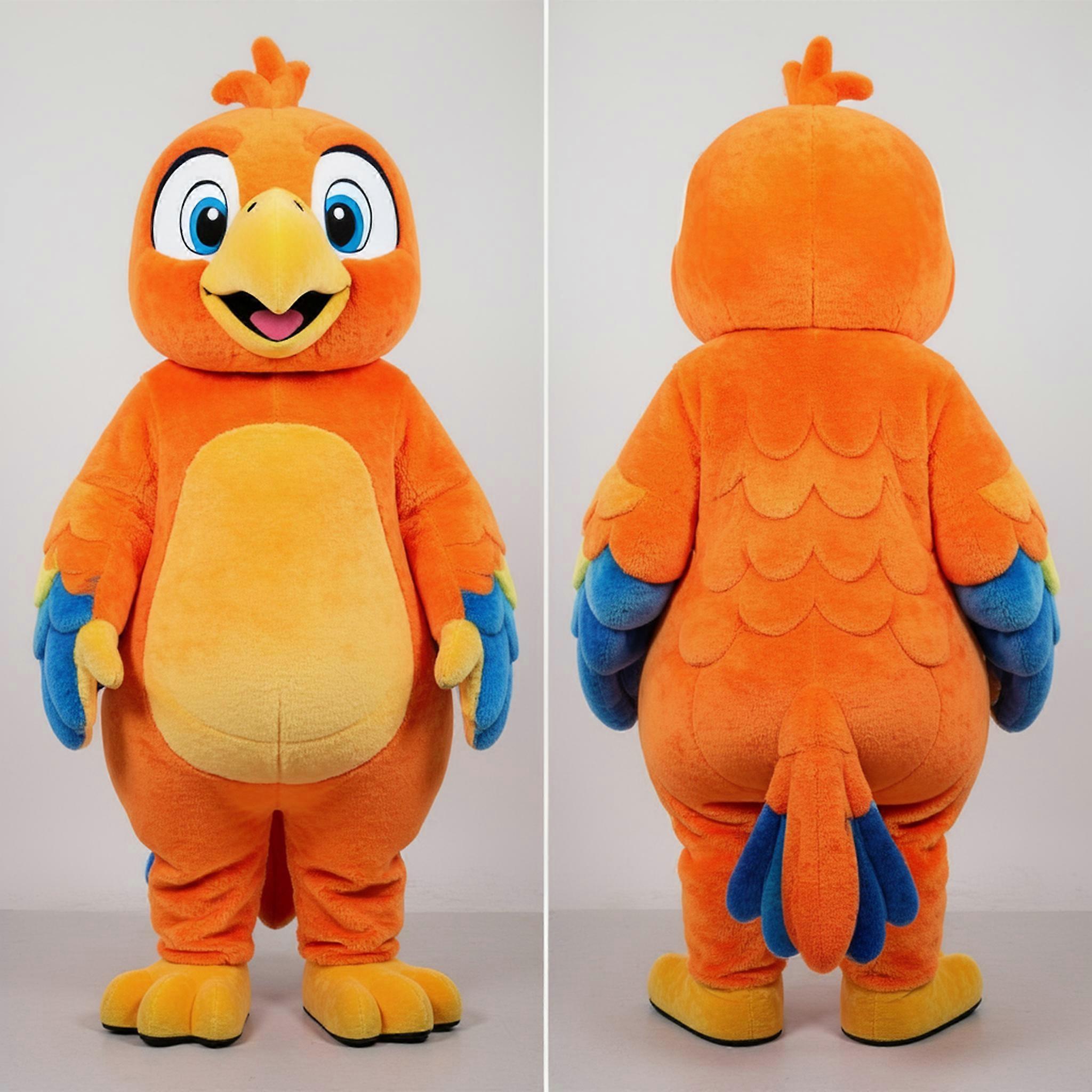 MASTICOT Crimson Rounded Parrot Mascot