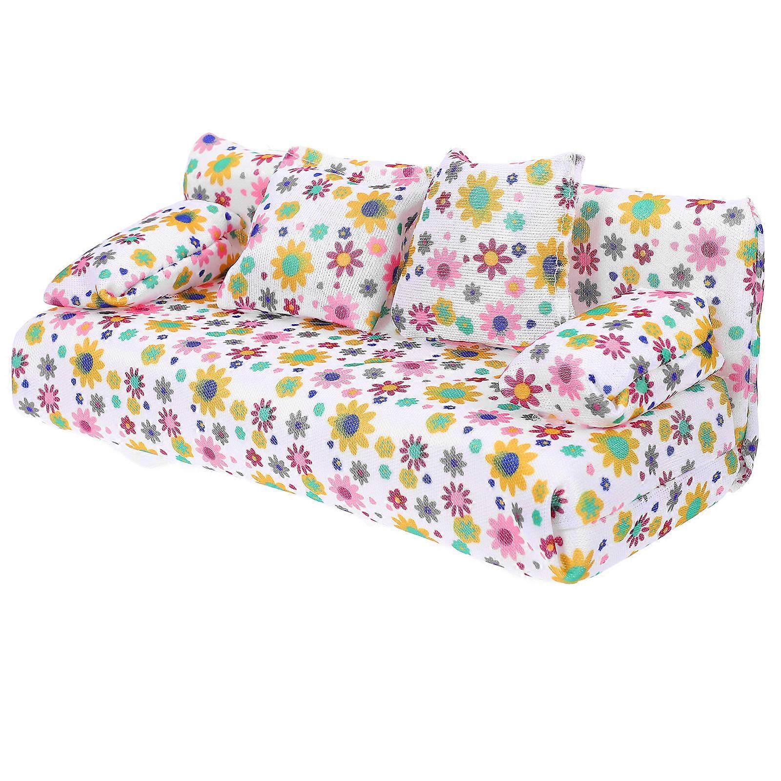 Mini Sofa Model Doll House Sofa for Decoration Use 1Set