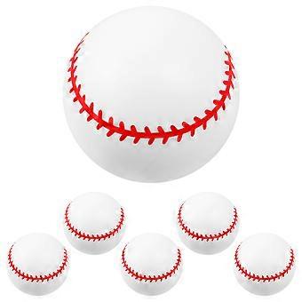 6Pcs White Inflatable Baseball Toy for Kids Made of PVC Material