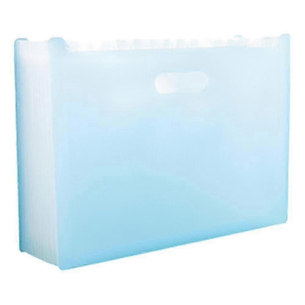 Extended File Pocket Folder Manager Large-capacity Horizontal Multi-function Folder(lake Blue)
