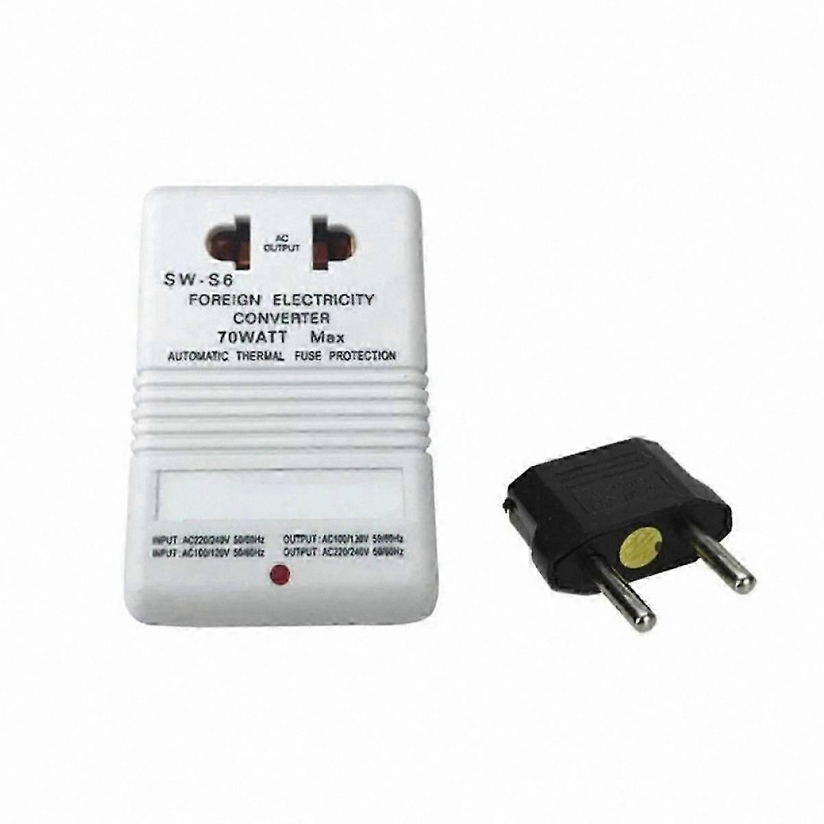 Dual Channel Voltage Adapter for EU Plug 110V to 220V Conversion Solution