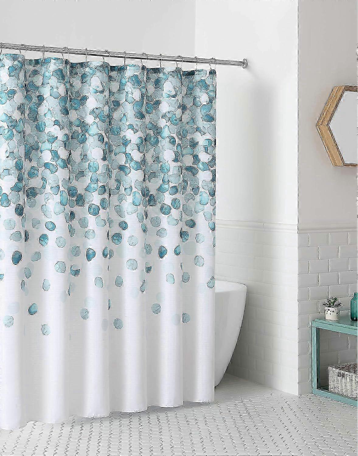 Mildewproof Polyester Shower Curtain With Hooks