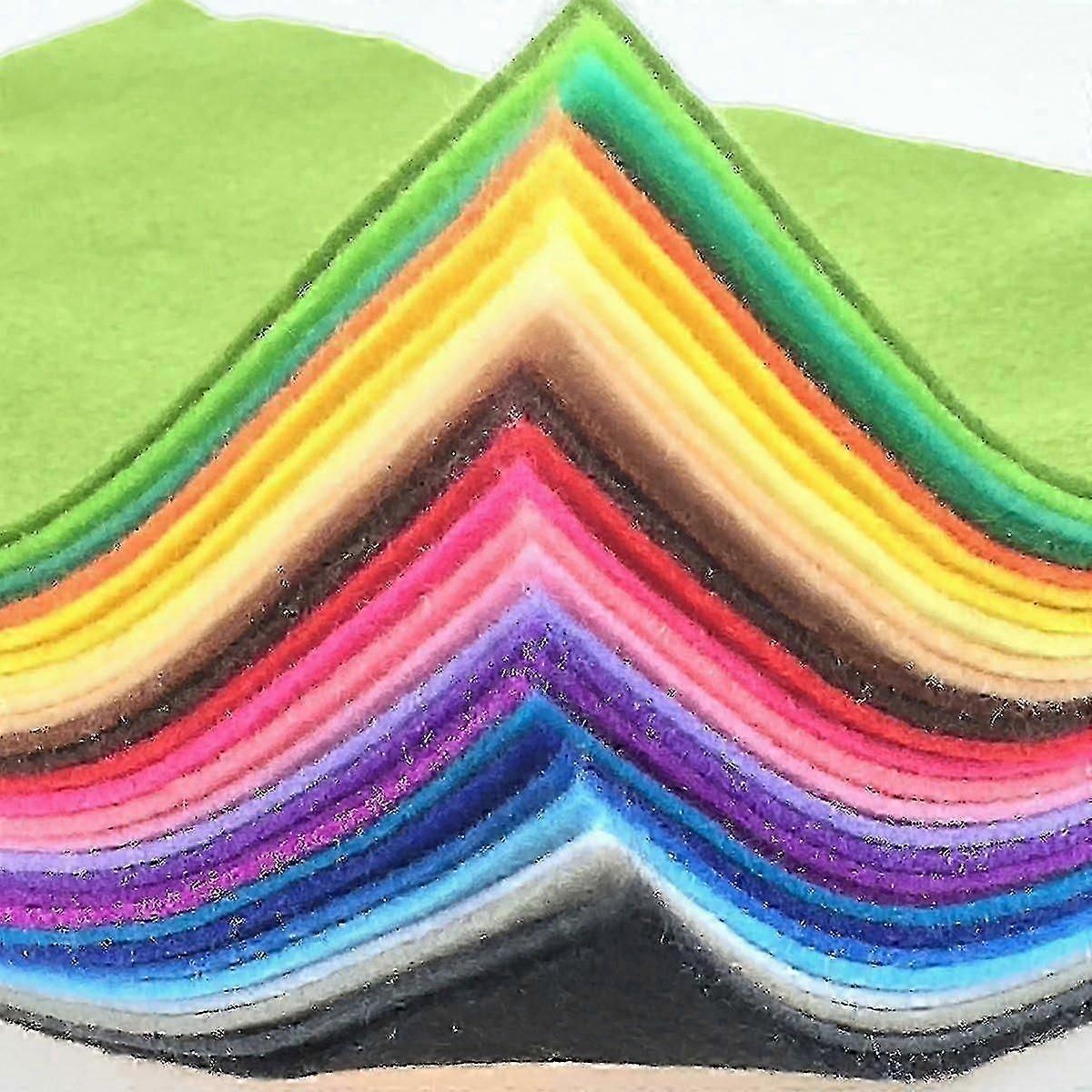 28pcs 1.4mm Soft Felt Fabric Sheets, Assorted Colors [xh]