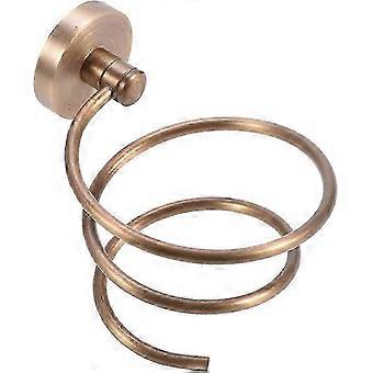 Bathroom Cable Organizer Storage Station, Solid Brass Hair Dryer Wall Mount with Straightener Holder