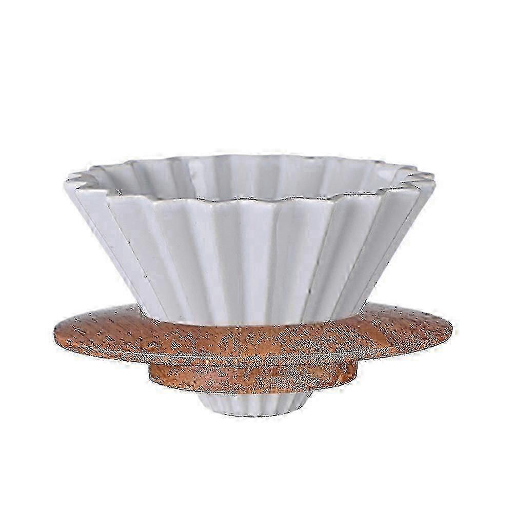 Handmade Ceramic Wood Pour Over Set