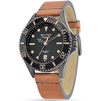 Sector 230 kvarts analog man Watch med R3251161014 syntetisk læder armbånd