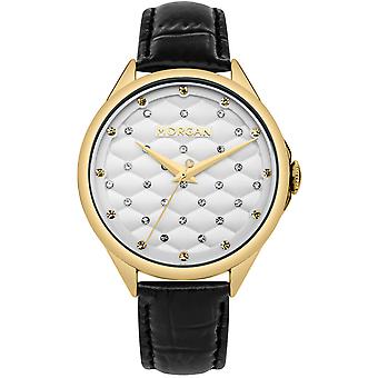 Morgan Quartz Analog Women's Watch avec bracelet en cuir synthétique M1273BG