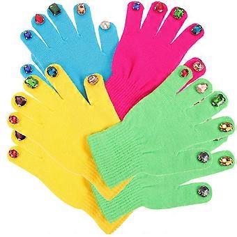 Funny Knitted Full Finger Gloves 16 Pairs Ideal For Winter Traveling Hiking Outdoor Activities Assorted Color Thermal Insulation