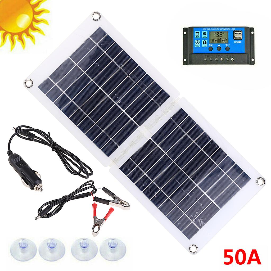 60W مزدوج USB قابلة للطي لوحة شمسية كيت أحادي قافلة قارب التخييم شحن