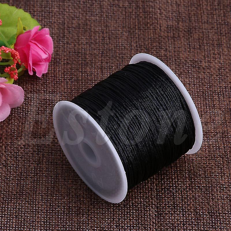 0.8mm Nylon Cord Thread Chinese Knot Macrame Rattail Bracelet Braided String 45m