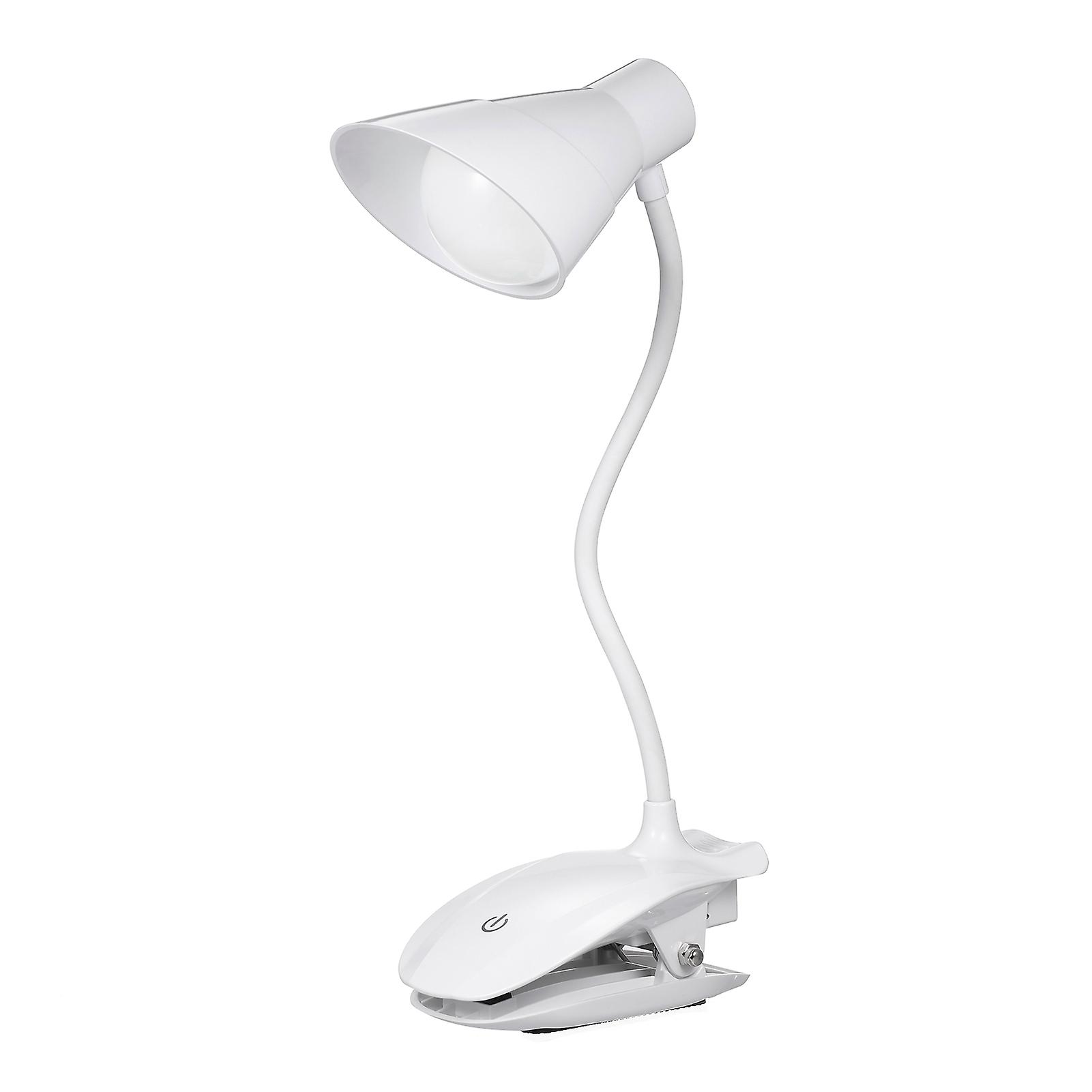 Portable Clip On Desk Light Leds 3 Brightness Level Usb Rechargeable