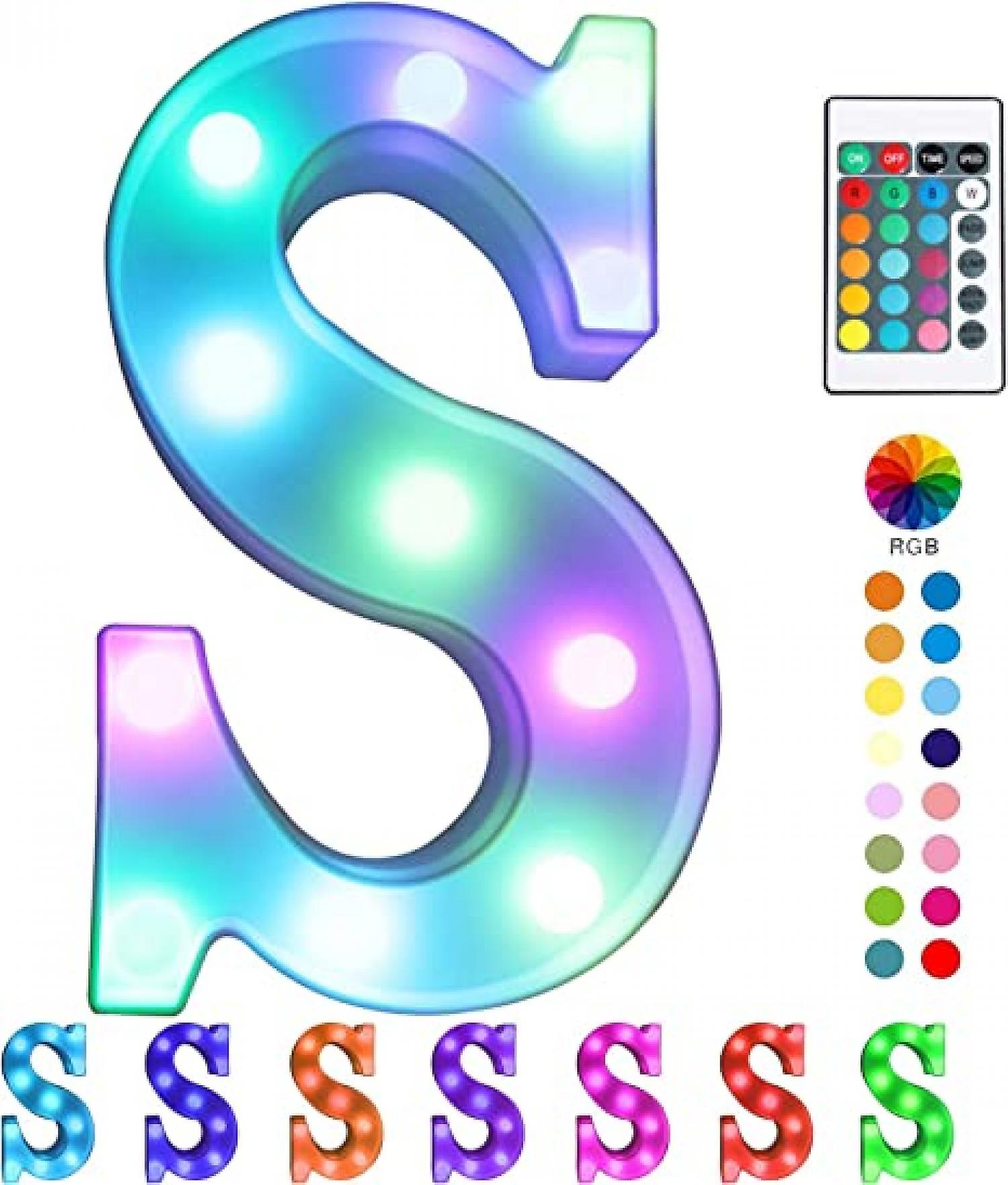 Justup Colorful Led Marquee Letter Lights With Remote Light Up Marquee Signs Party Bar Letters With Lights Decorations For The Home --- Multicolor S