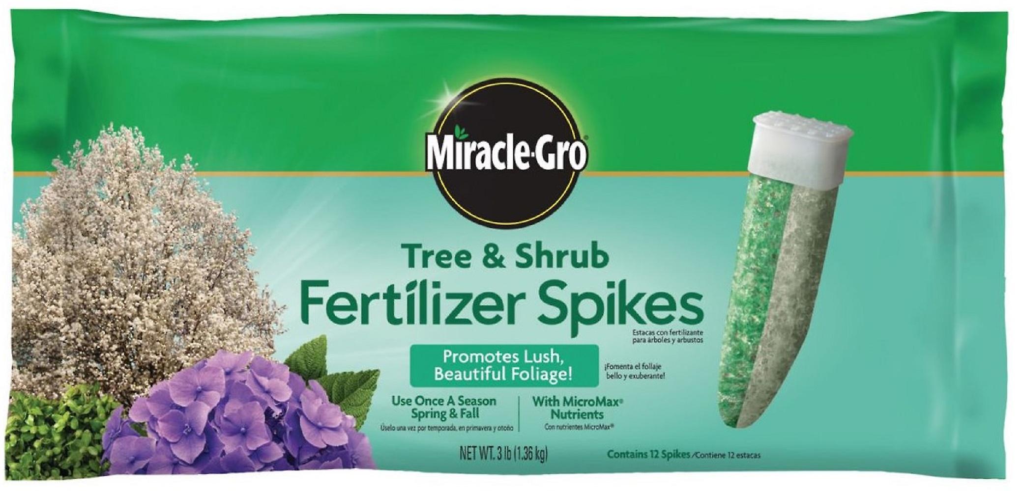 Miracle-Gro 1003861 Tree and Shrub Plant Food Spikes 12 Pack Multicolor