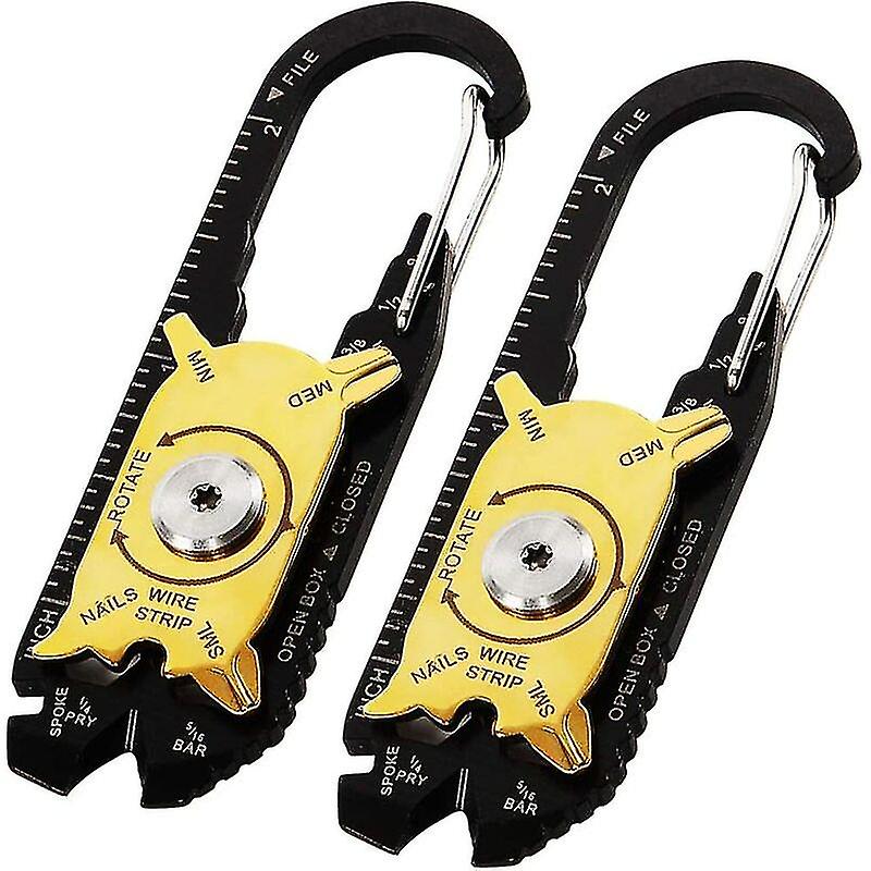 Pocket Multi Tool, 2pcs Impact Screwdriver Opener Keychain Tool Outdoor Pocket Tool