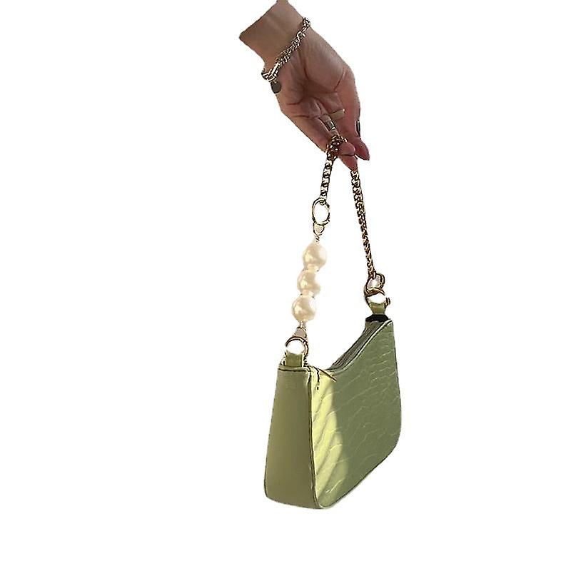 Women Handbag Retro Crocodile Pattern Pearl Chain Versatile High Quality Western Style One Shoulder