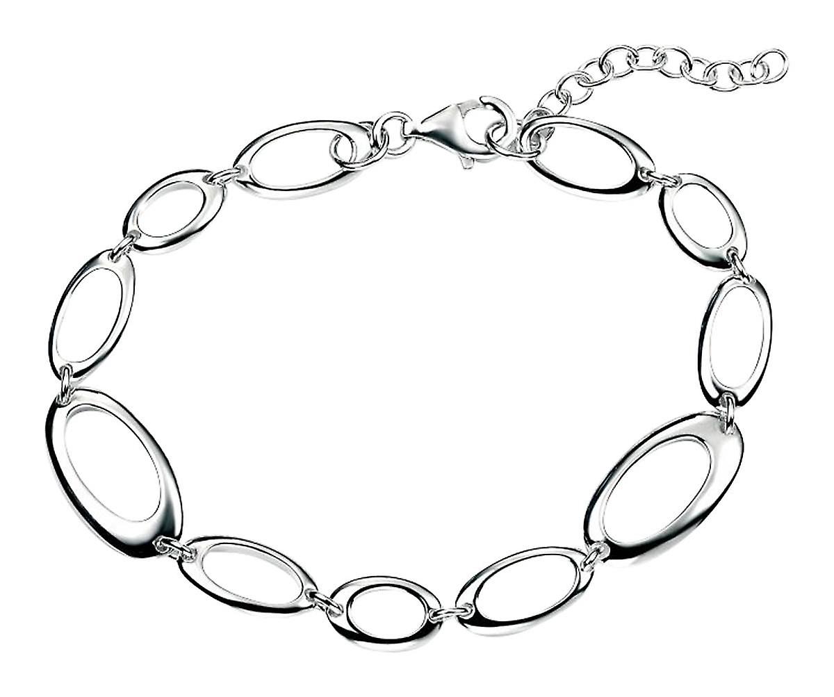 Elements Silver Open Oval Link Bracelet - Silver