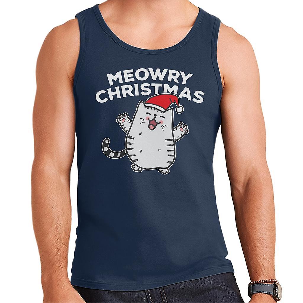 Meowry Kerstmis kat mannen Vest