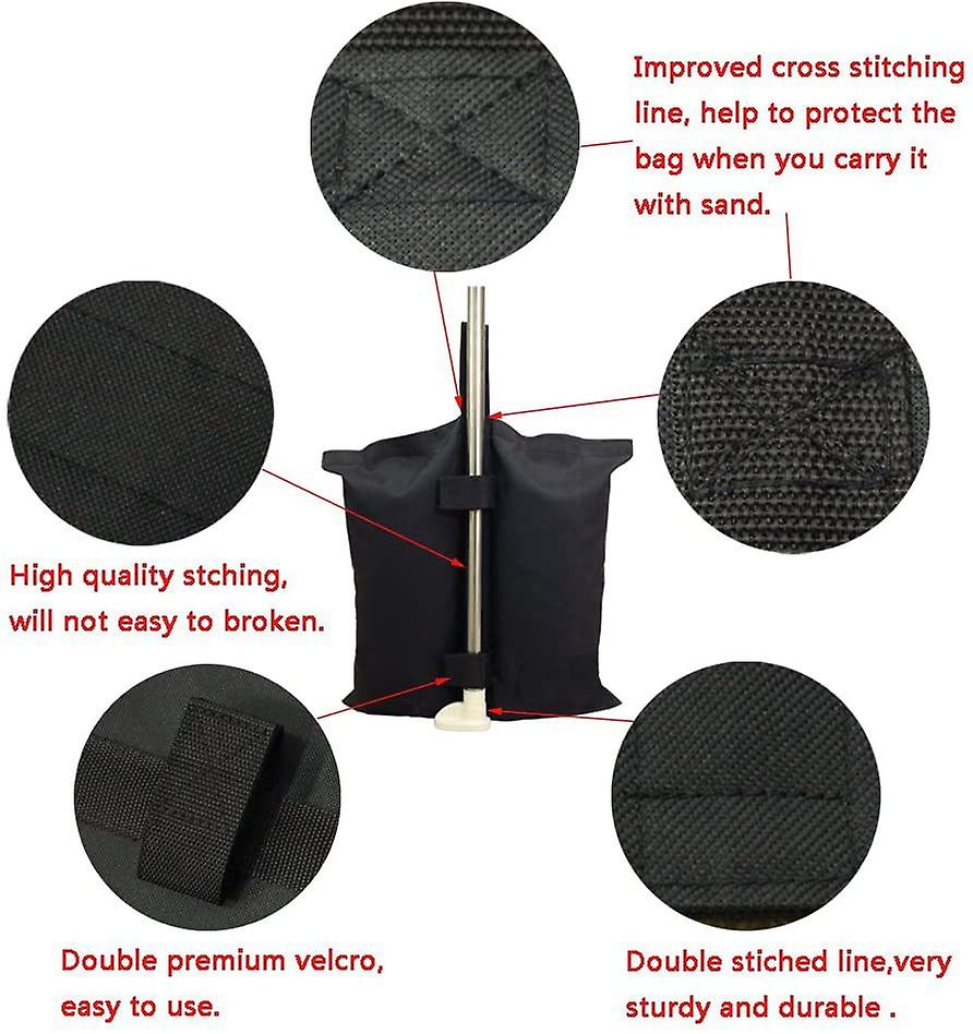 Poids Tente Extérieure Sacs De Sable BuxiuGK Pour Tonnelle - 4 Pièces Avec Velcro | 20x50cm Noir Oxford 800D | Stabilisateur Pour Tente De Jardin Et Camping Poids Barnum Poids Tente Extérieure Sacs De Sable BuxiuGK Pour Tonnelle - 4 Pièces Avec Velcro | 20x50cm Noir Oxford 800D | Stabilisateur Pour Tente De Jardin Et Camping Poids Barnum