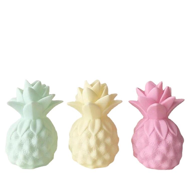Led Pineapple Night Light - 3 Color Bedside Lamp For Kids, Cute Christmas Decoration