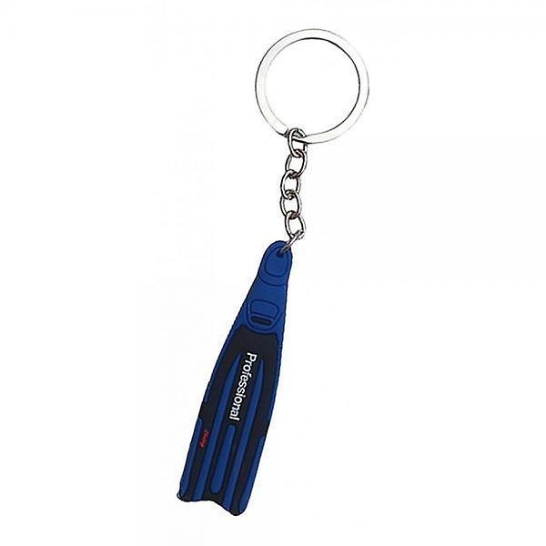 2xScuba Diving Flippers Key Chain Holder Keyring Keychain Blue