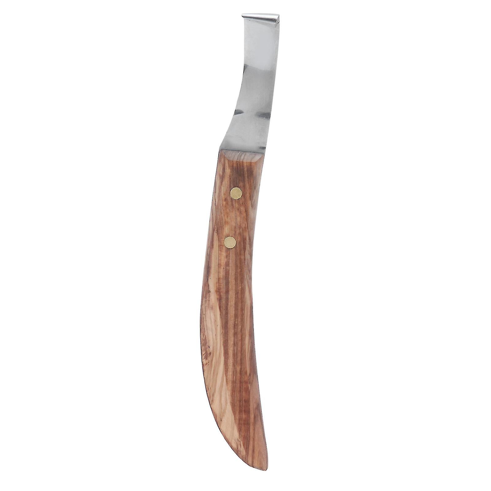 Chisel Tool Steel Hoof Knife Righthanded Curved Hoof Knife Cleaner With Wooden Handle
