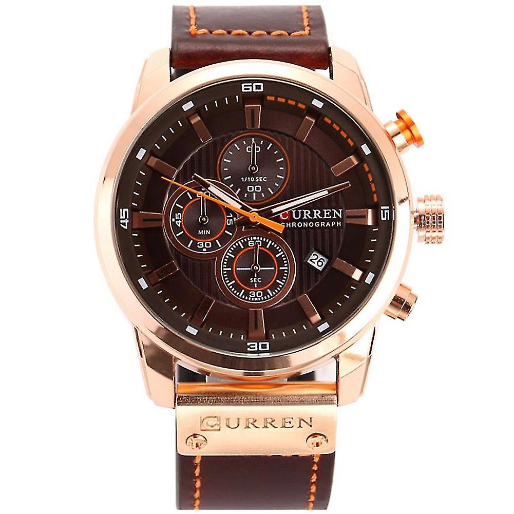 Curren Innovative Calendar Man Watch Soft Pu Leather Wristband Quartz Wristwatch Color 3
