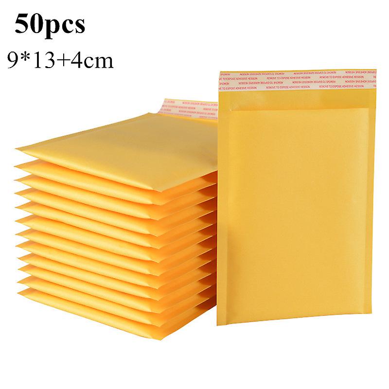 50stk / mye bobleplast for pakking konvolutt gul poly mailer poser for