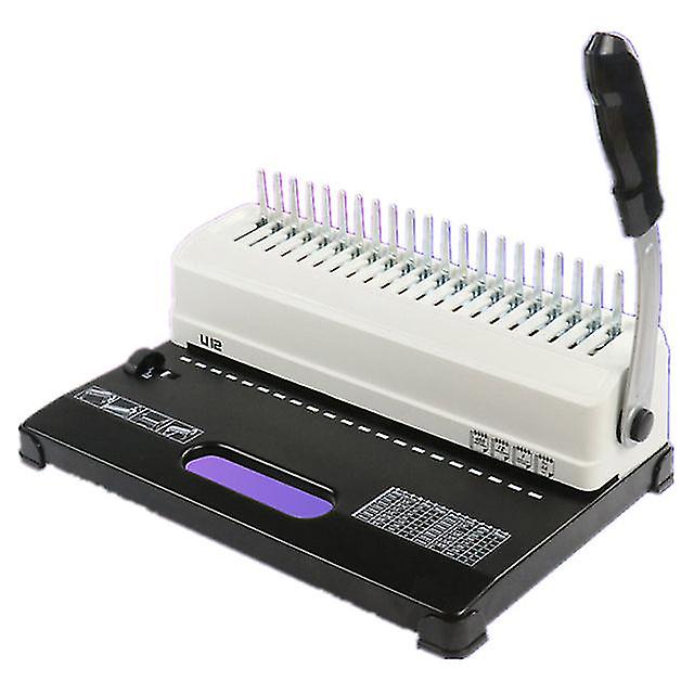 U12 kambindmachine handmatige rubberen ringclip 21-gats bindmachine A4-papier document ponsmachine voucher binding mac