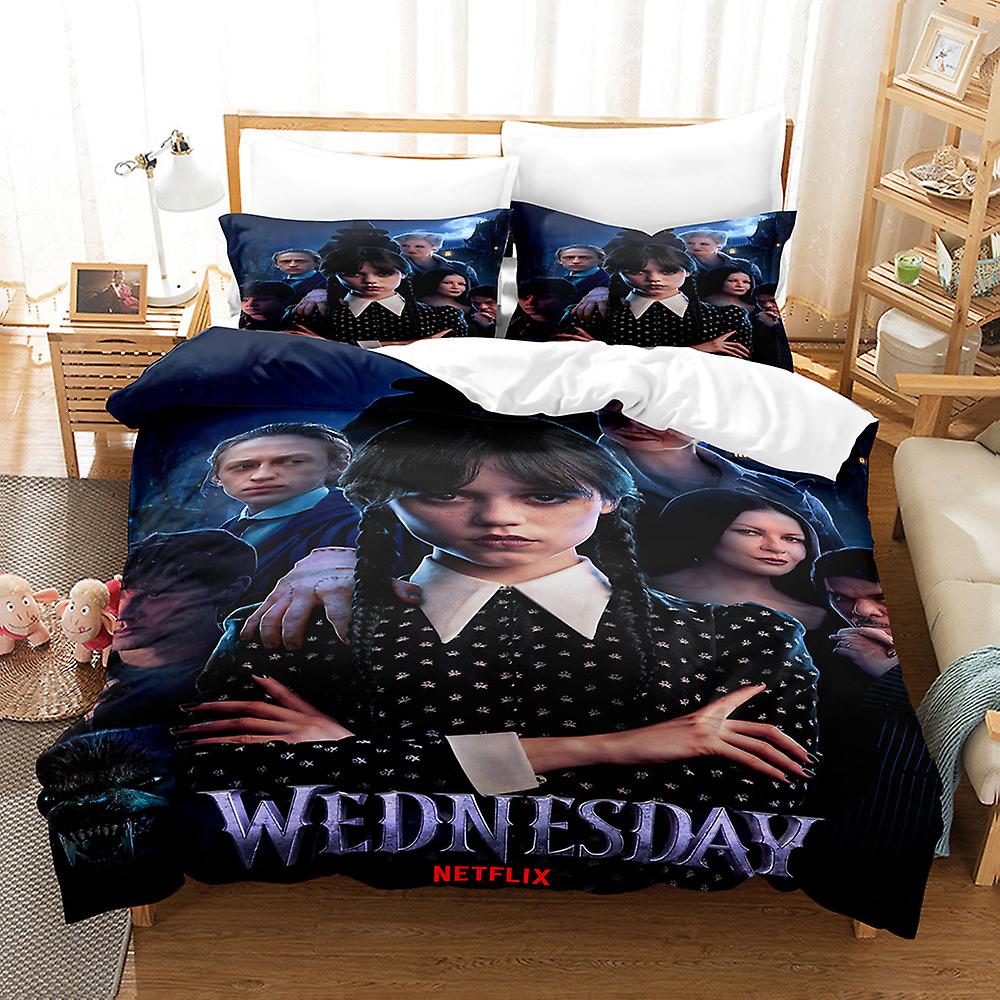 New 3d 2 Or 3 Piece Set Wednesday Adams Series Duvet Cover Bedding Set Birthday Christmas Gift Pp06