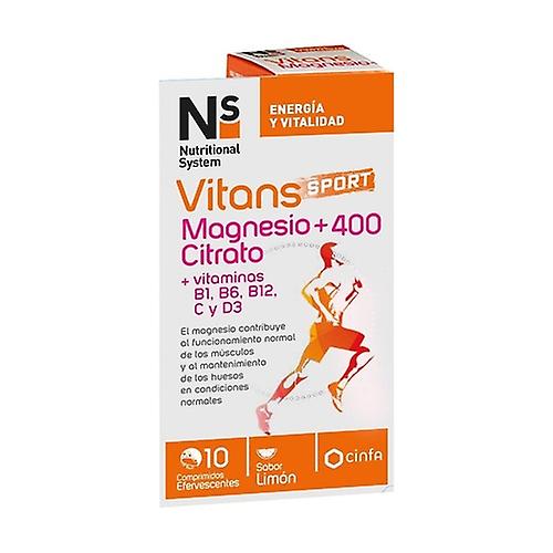 Vitans sport magnesium citrate +400 10 effervescent tablets (Lemon)