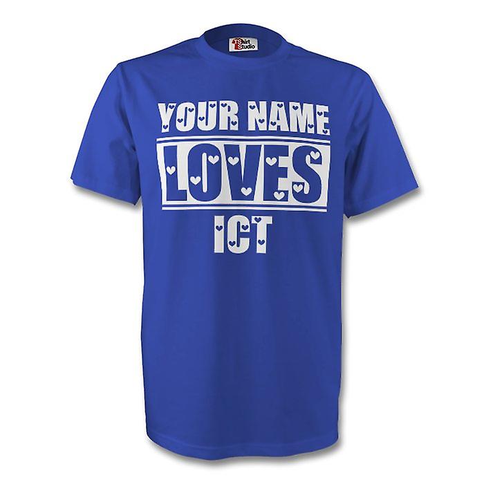 Your Name Loves Ict T-shirt (blue)