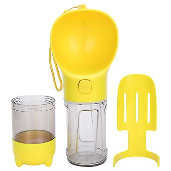Haustier Wasserbecher Tragbare Hund Wasserflasche Katze Reise Trinkfutter Haustierbedarf 300mlGelb