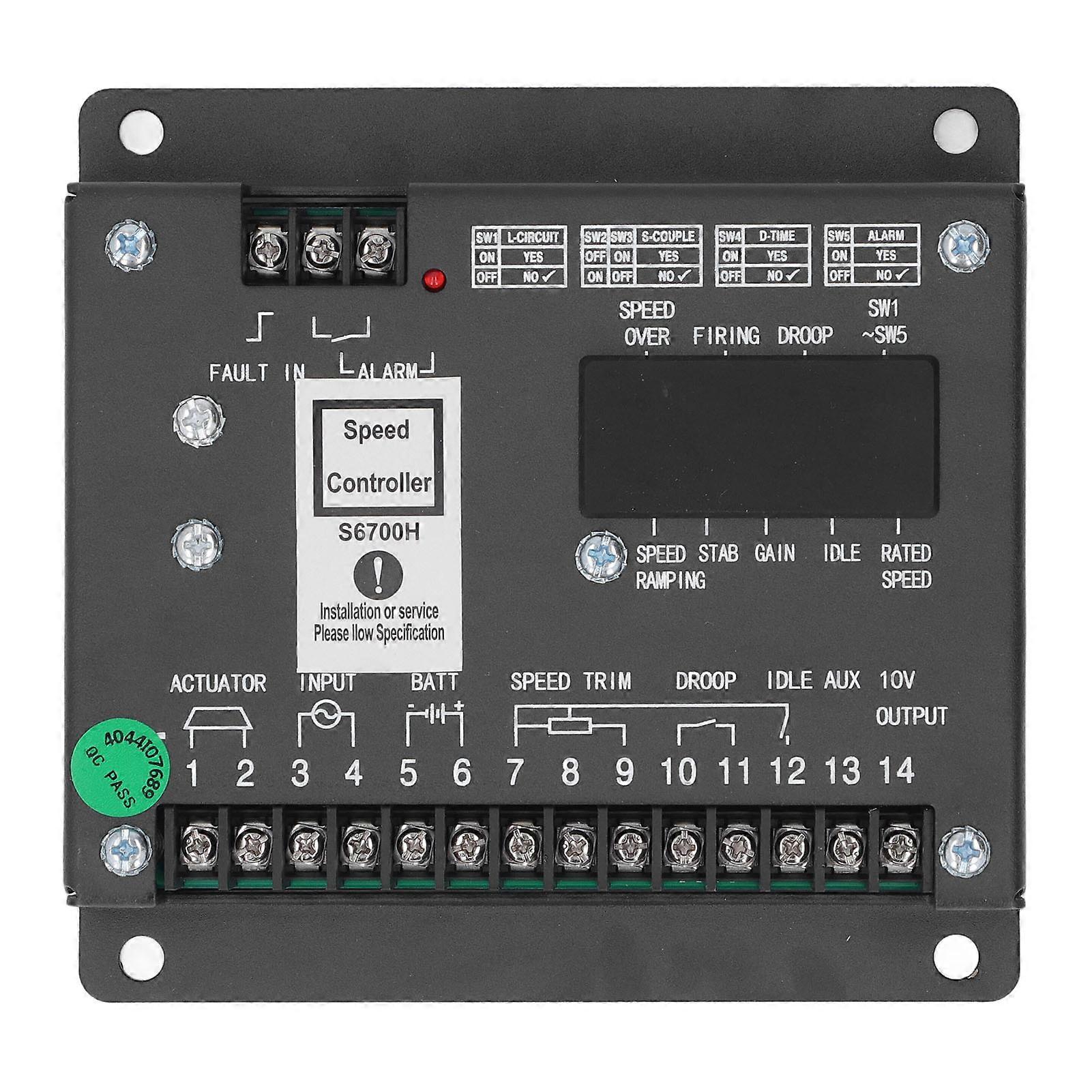 Electronic Generator Speed Controller Panel Diesel Governor Regulator Module 24V DC S6700H