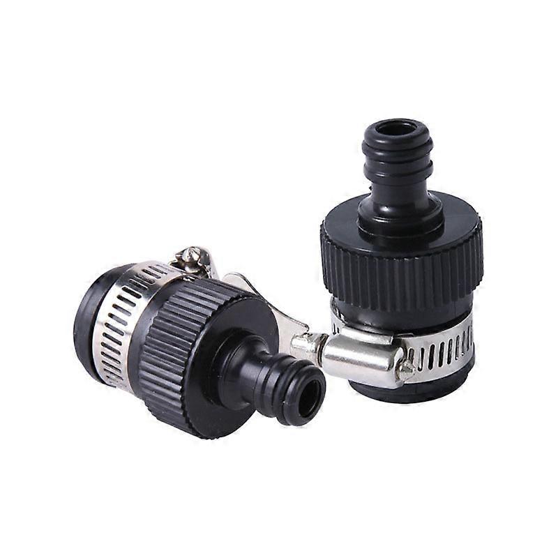 Rubber Faucet Universal Connector with Metal Clamp Hose Adapter