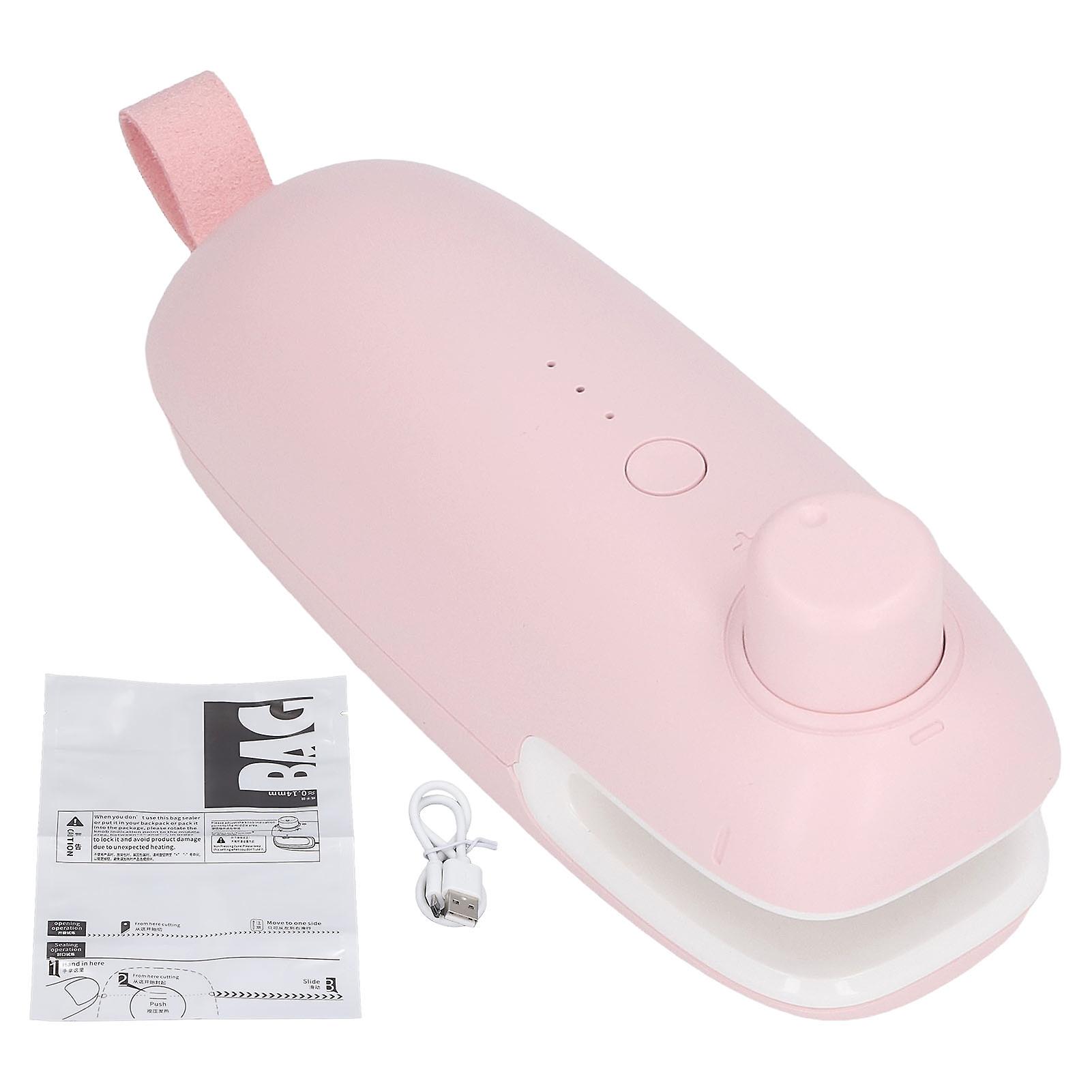 USB Charging Heat Bag Cutting and Sealing Machine for Better Storage, Pink