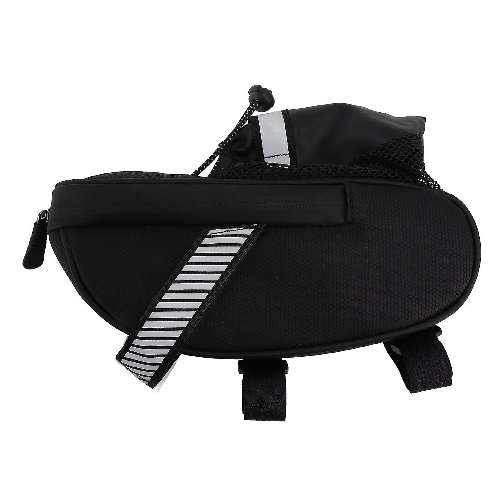 Durable Polyester Bike Saddle Bag with Ample Storage & Water Bottle Holder