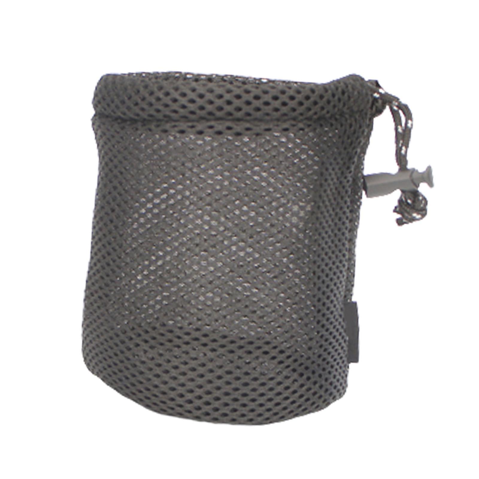 Camping Net Bag Camping Tableware Drawstring Mesh Bag for Travelling S