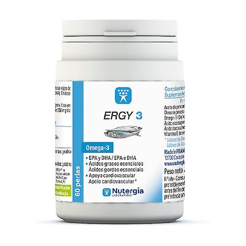 Ergy 3 omega 3, DHA and EPA 60 softgels