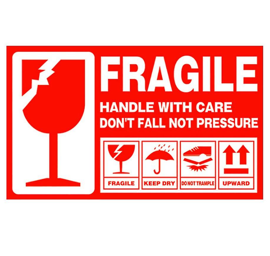 Shipping Labels 300 pcs, (6 X 3) Large Fragile Handle with Care Warning Stickers, Keep Dry Upward Do Not Trample