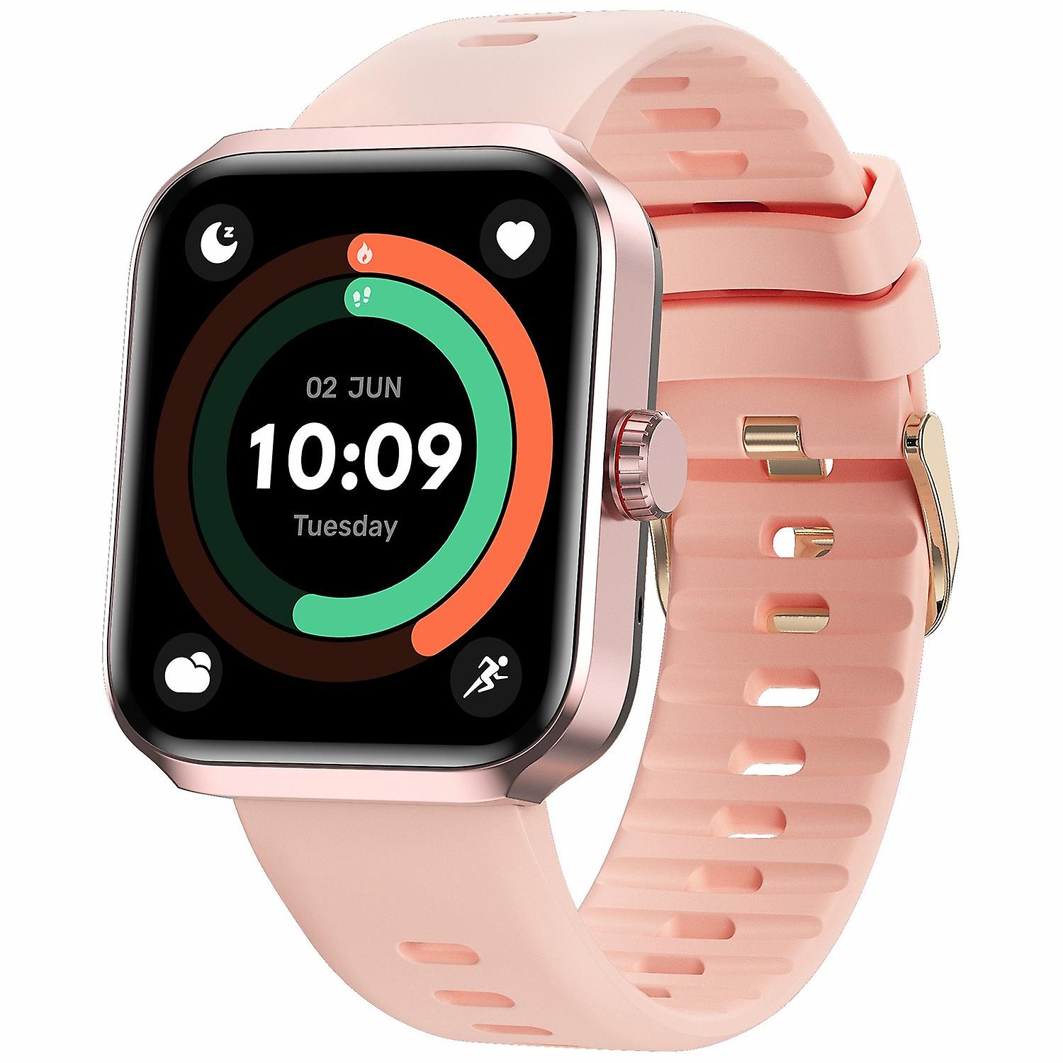 NX22 AMOLED Square Touch Screen Smart Watch GPS Health Monitoring Sport Watch - Pink