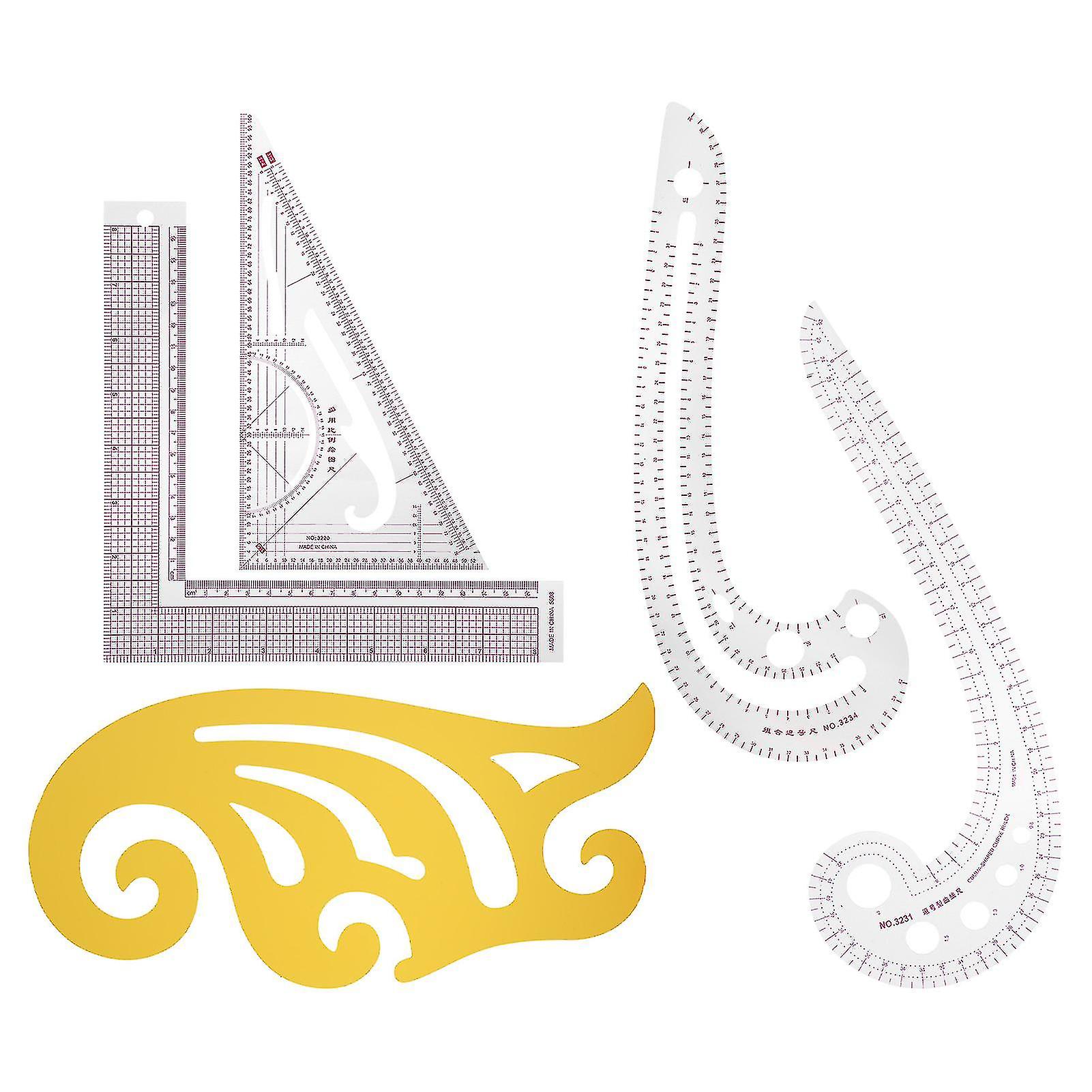 5pcs Multi-Function Plastic Curve Ruler for Sewing Grading and Clothing Proofing