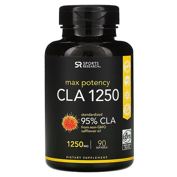 Sports Research, CLA 1250, Max Potency, 1,250 mg, 90 Softgels