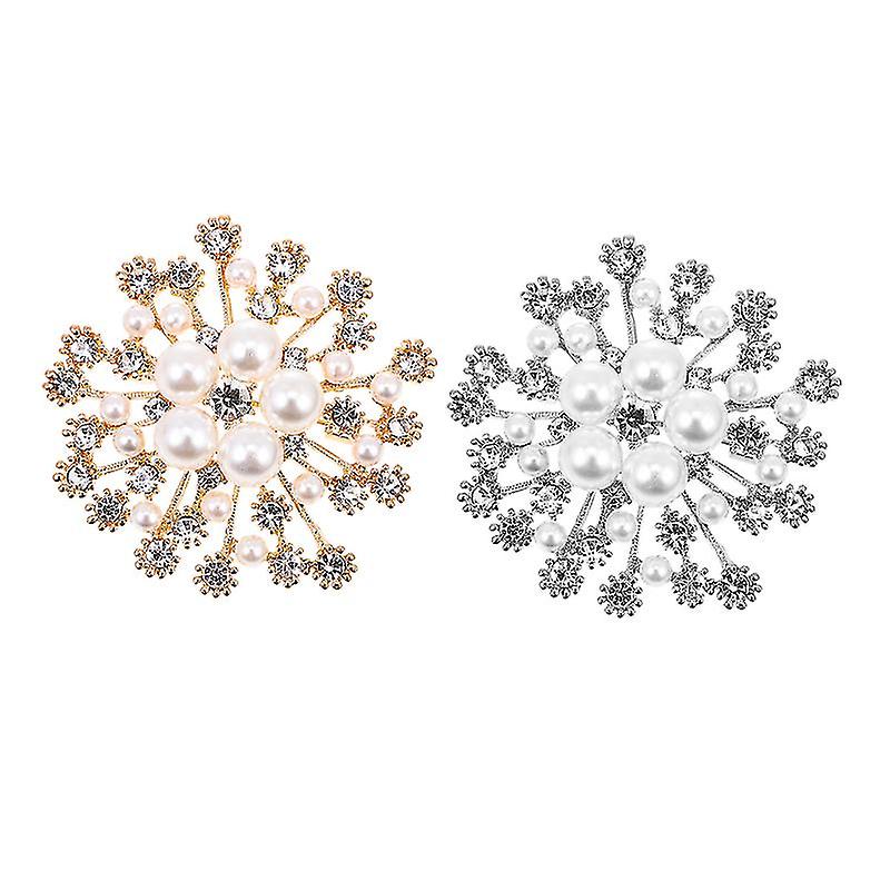 2pcs Snowflake Brooches