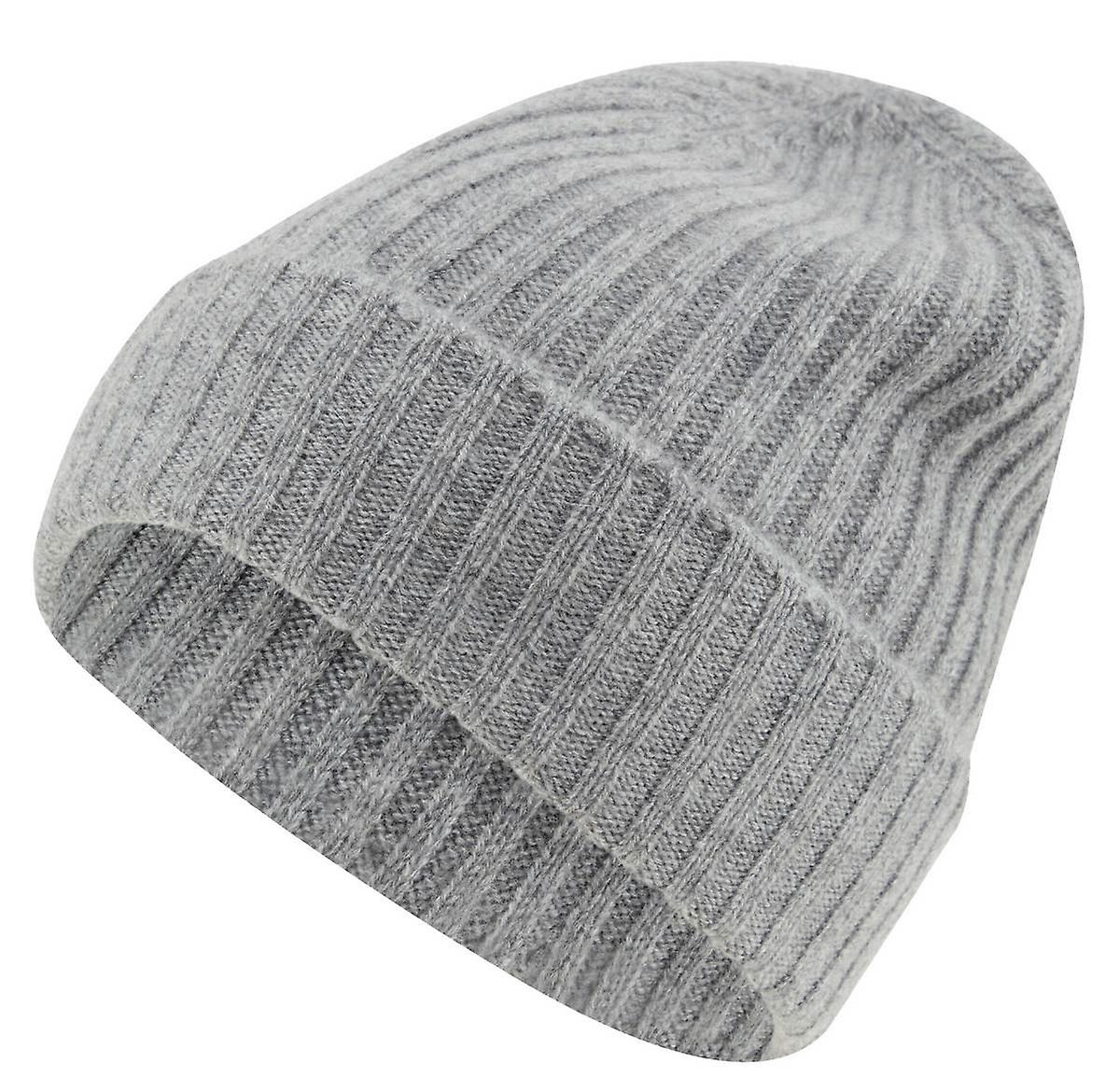 Falke Ribbed Cashmere Beanie - Light Grey