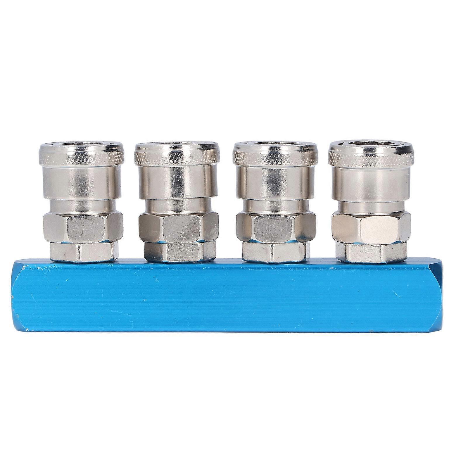G1/4 Air Distribution Block Straight Air Hose Splitter Pneumatic Manifold with ConnectorSML-4