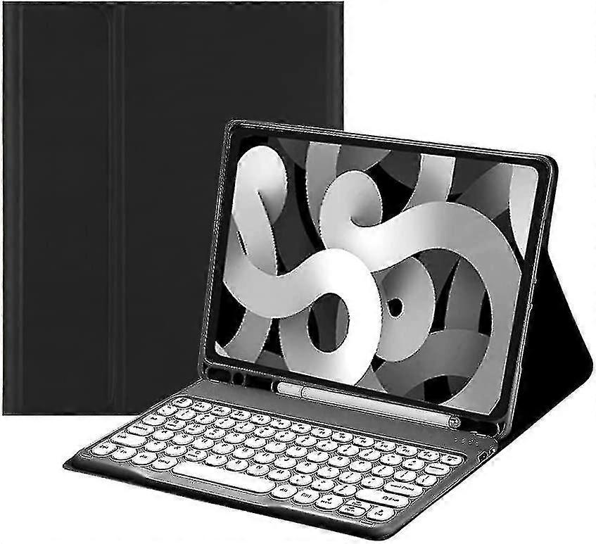 Ipad 10th Generation 10.9" Keyboard Case Cute Round Key Color Keyboard Wireless Detachable Bt Keyboard Cover For Ipad 10 10.9-inch