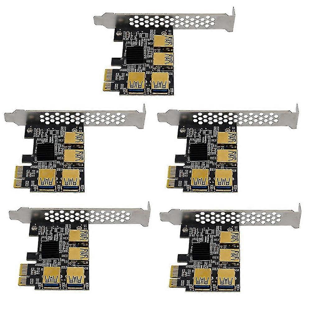 5 pezzi Pci-express 1 a 4 Riser Card Adapter per Btc Bitcoin Mining