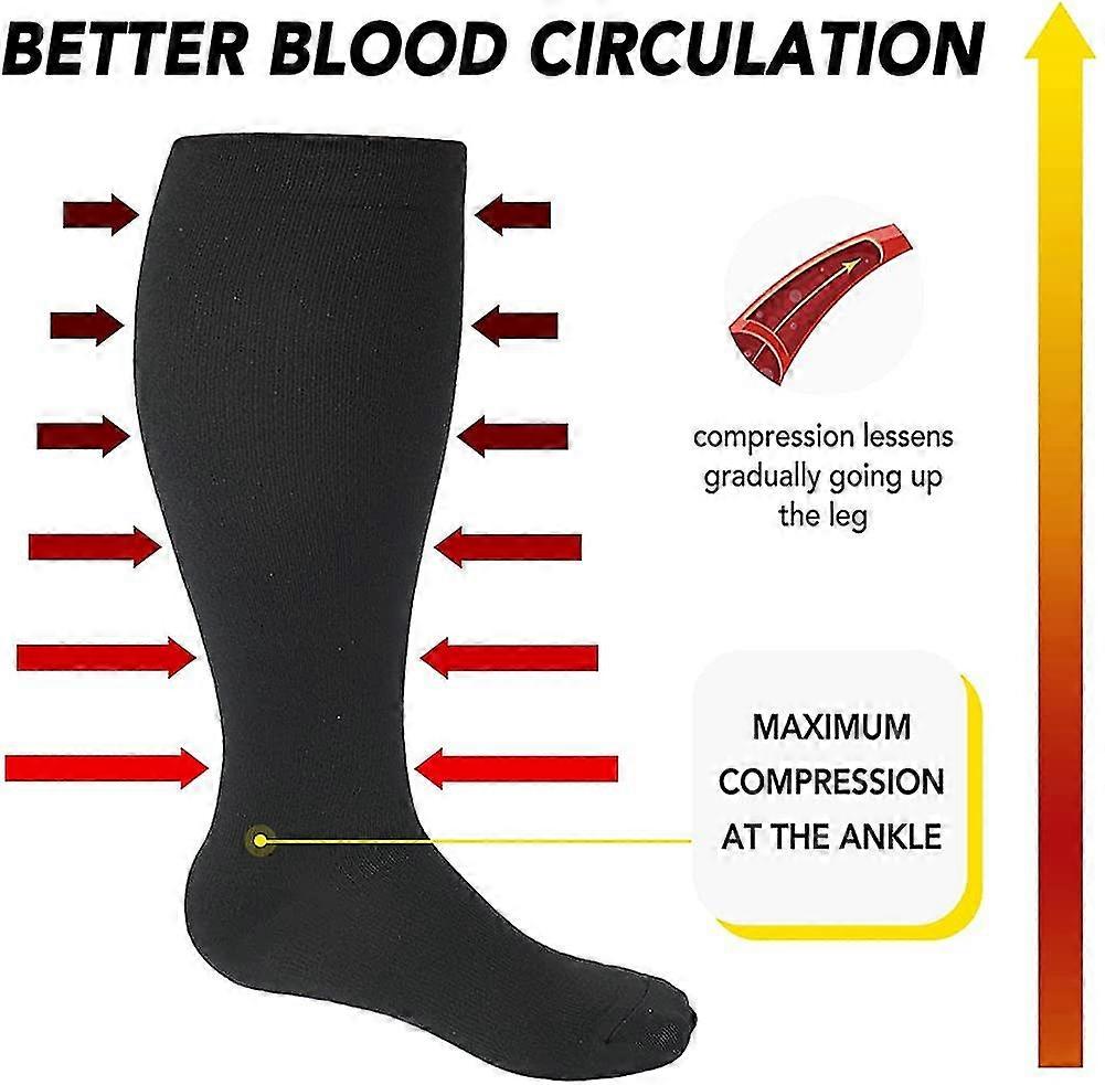 Plus Size Socks Unisex Solid Color Compression Socks