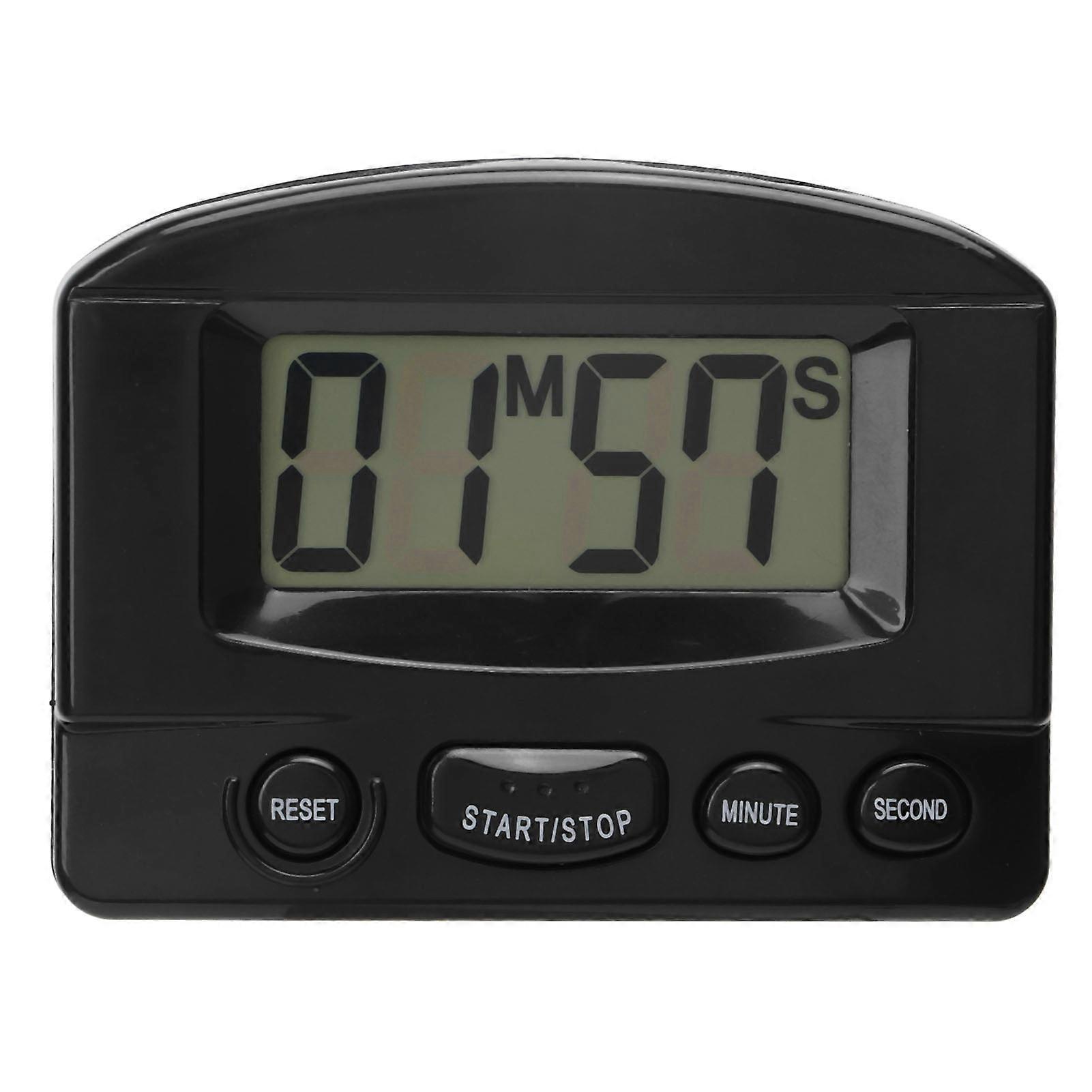 Kitchen Timer Loud Volume Time Up And Count Down Magnetic Design Multifunctional Digital Clock Timer Black