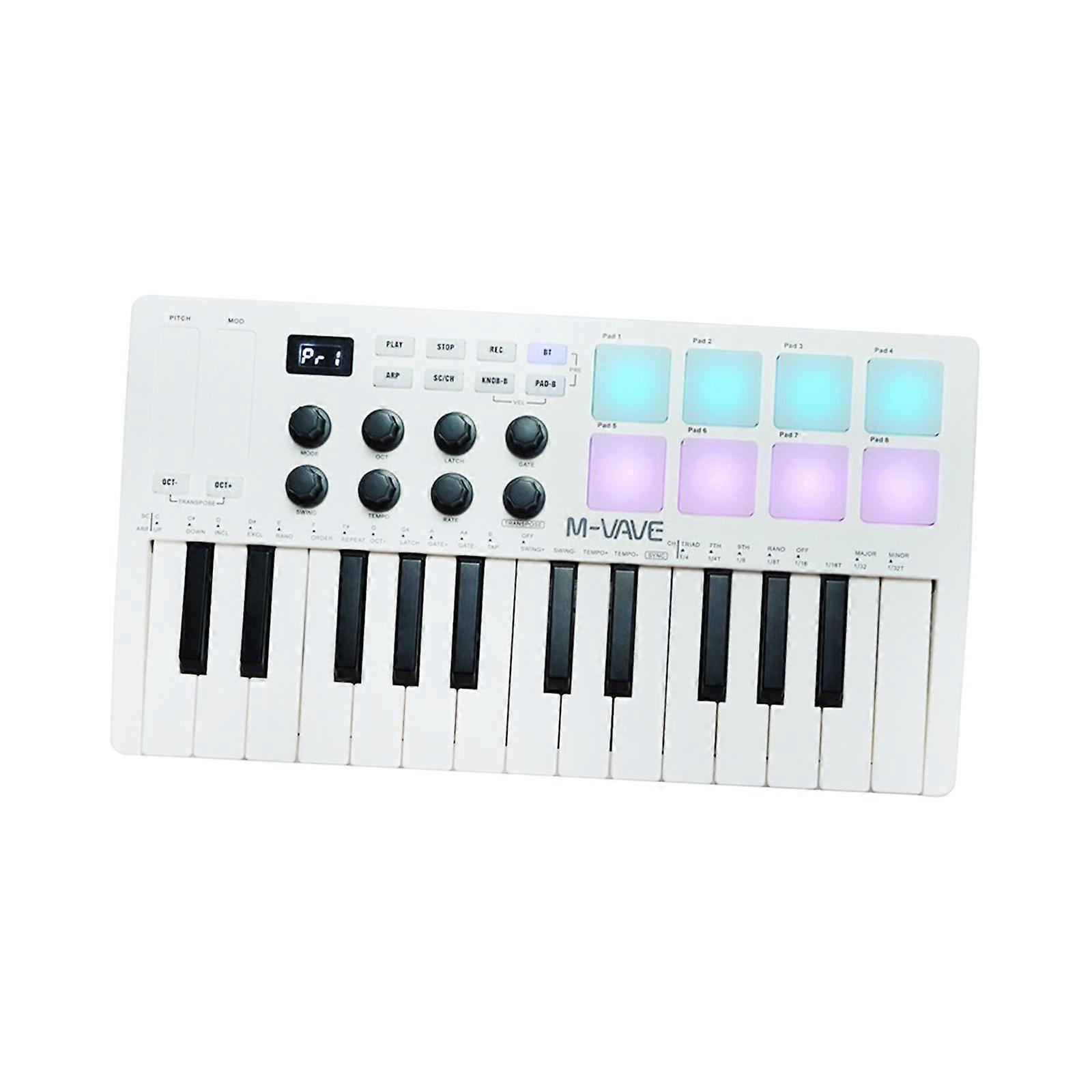 MIDI Keyboard Controller Digital Piano Controller Low Latency Piano Keyboard weiß